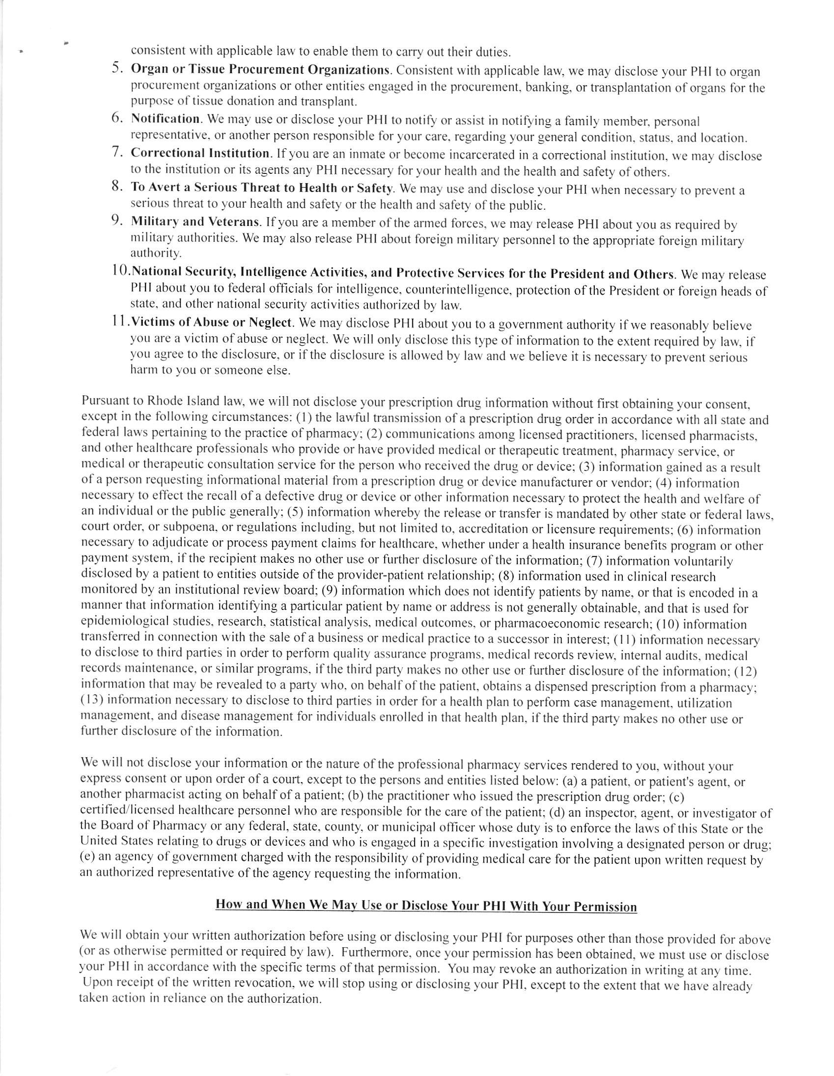 Horizon Web & Medical Privacy Policies 4