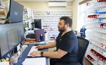 employee working at computer